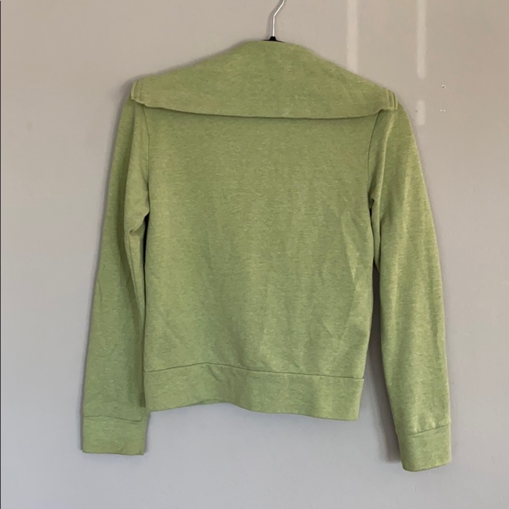 Zip And Button Up Green Top - image 4
